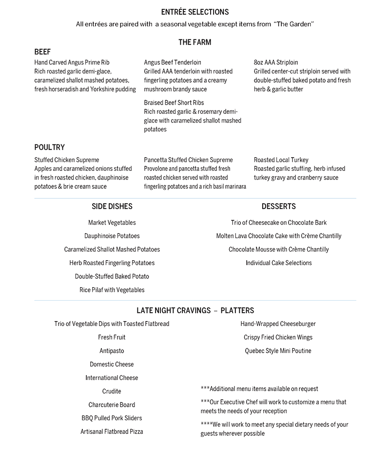 Menu Wave Weddings   Wave Menu Page 2 